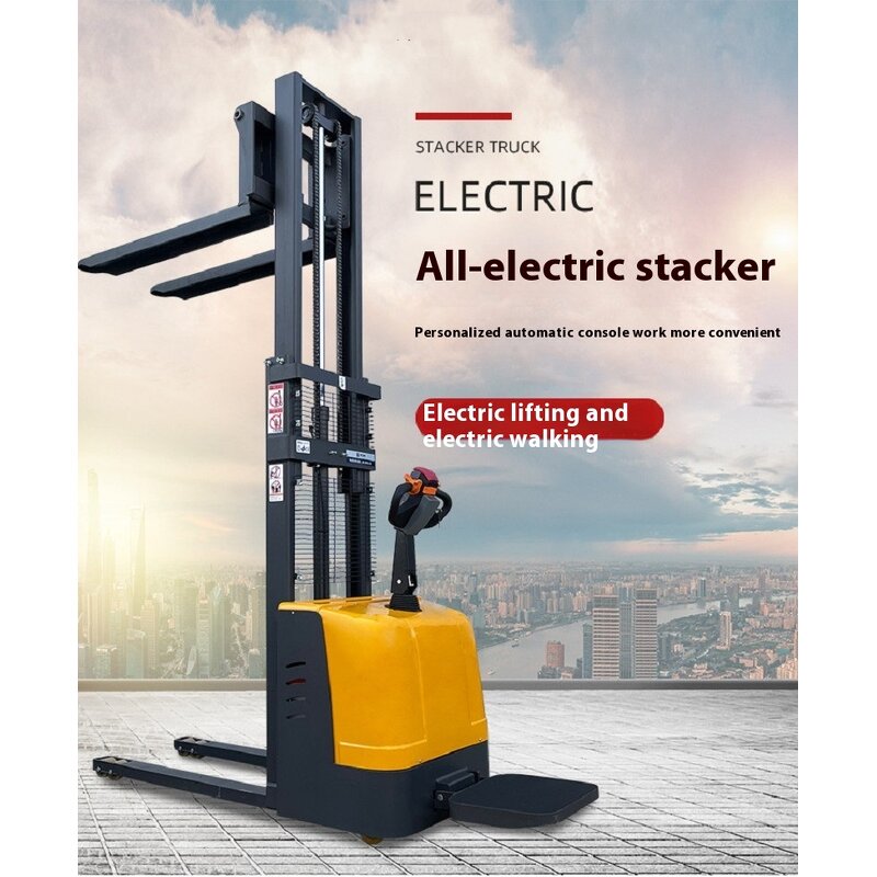 Electric Stacker - Manufacturer 1-2Ton Factory Stock Durable Pure Electric Low