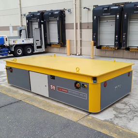 Electric Flat Car - Manufacturer 5-10Ton Custom 360° Rotate Battery Cargo