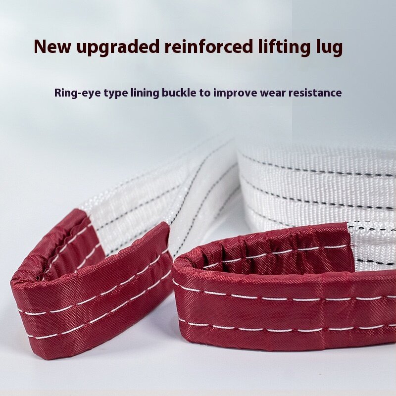 Webbing Sling - Manufacturer 2Ton White Polypropylene 3-10M Double Buckle Crane