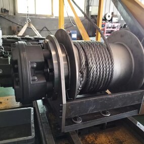 Hydraulic Winch - Manufacturer 10Ton Continuous Duty Steel Diesel Barge Boat Crane