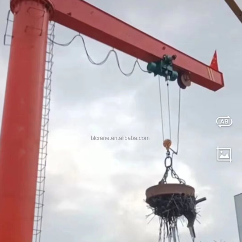 Jib Crane - Manufacturer 180° Electric Wireless Electromagnetic Sucker Steel Slag