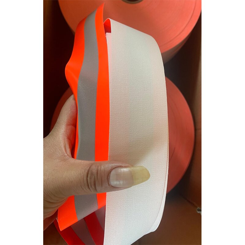 Reflective Tape - Manufacturer High Visibility Aramid FR Fluorescent Orange Silver