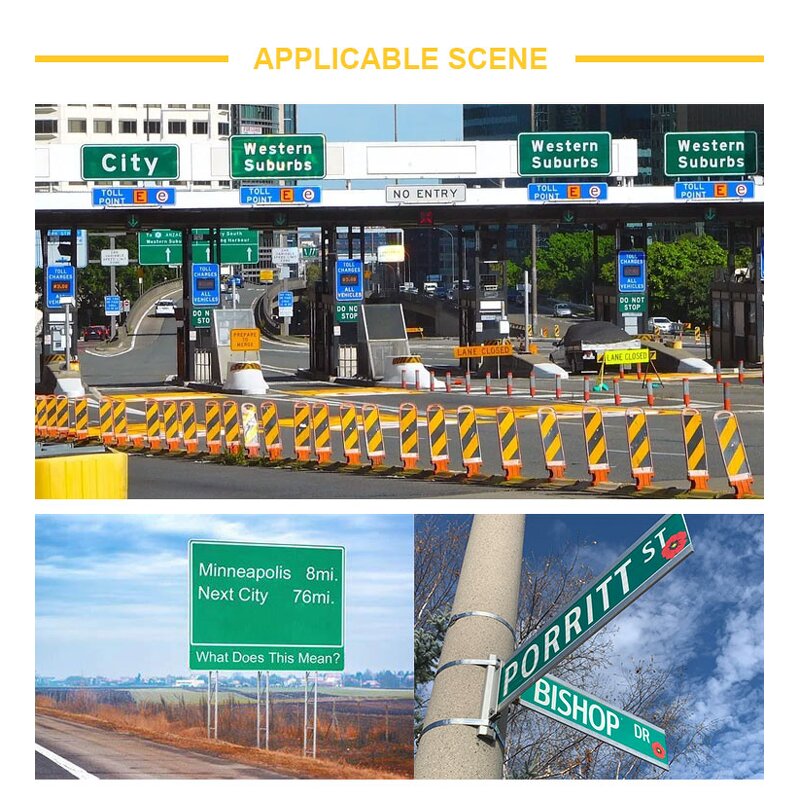 Reflective Sticker - Manufacturer High Reflectivity PET Glossy Vehicle Traffic Sign