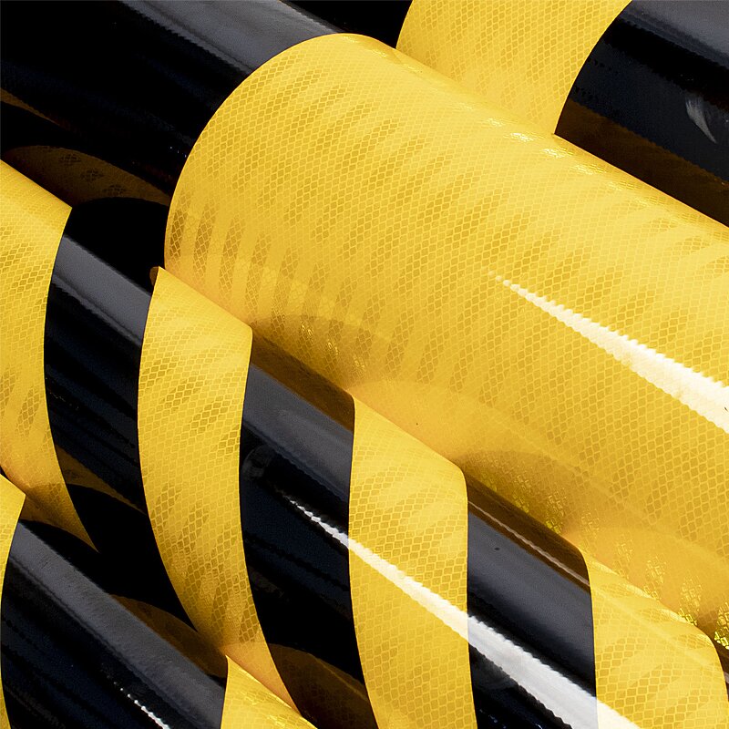 Reflective Tape - Manufacturer 3HAO Hazard Black Yellow PET 3Years Radium Sticker