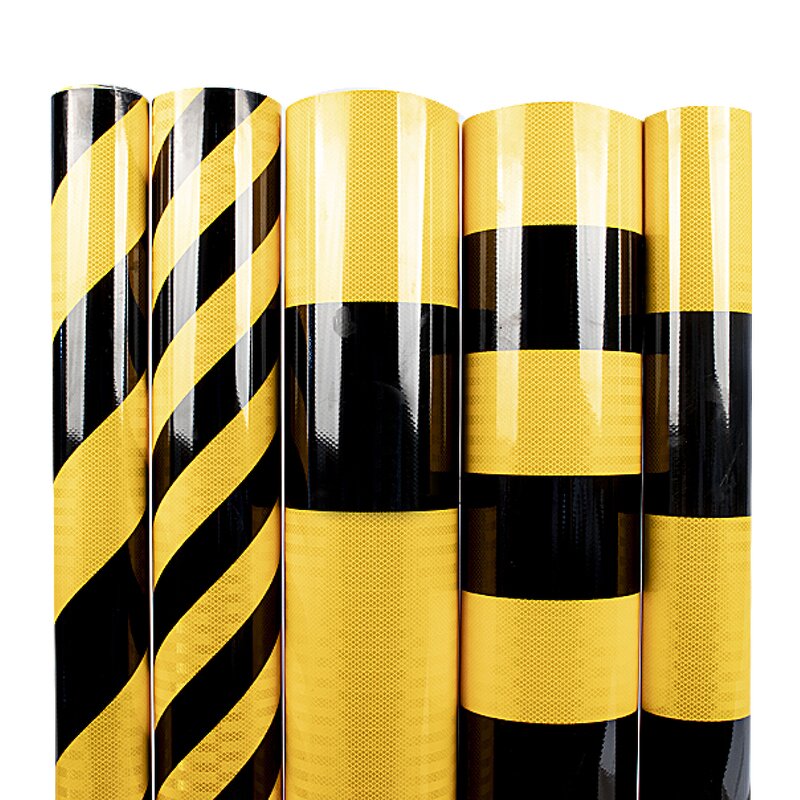 Reflective Tape - Manufacturer 3HAO Hazard Black Yellow PET 3Years Radium Sticker