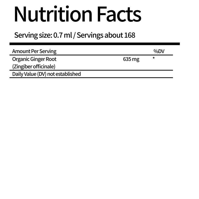 OEM Ginger Liquid for Extract Drop Organic Natural GMP Certified Non-GMO Gluten Free Immune Digestive Support Ginger Liquid
