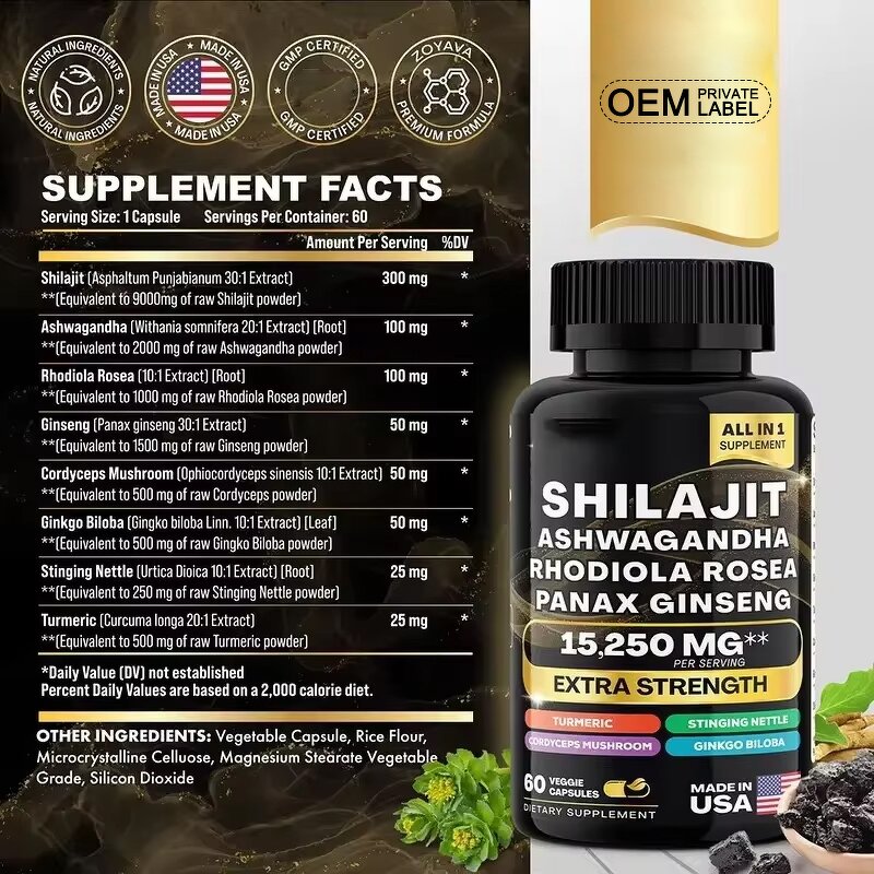 Shilajit Powder - Manufacturer OEM Antioxidant Natural Extract Adult Pregnant Custom