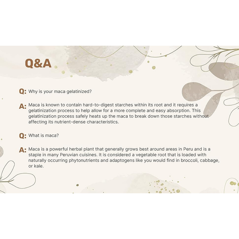 Maca Powder - Manufacturer 0.6% Macamide Black Root Extract for Men