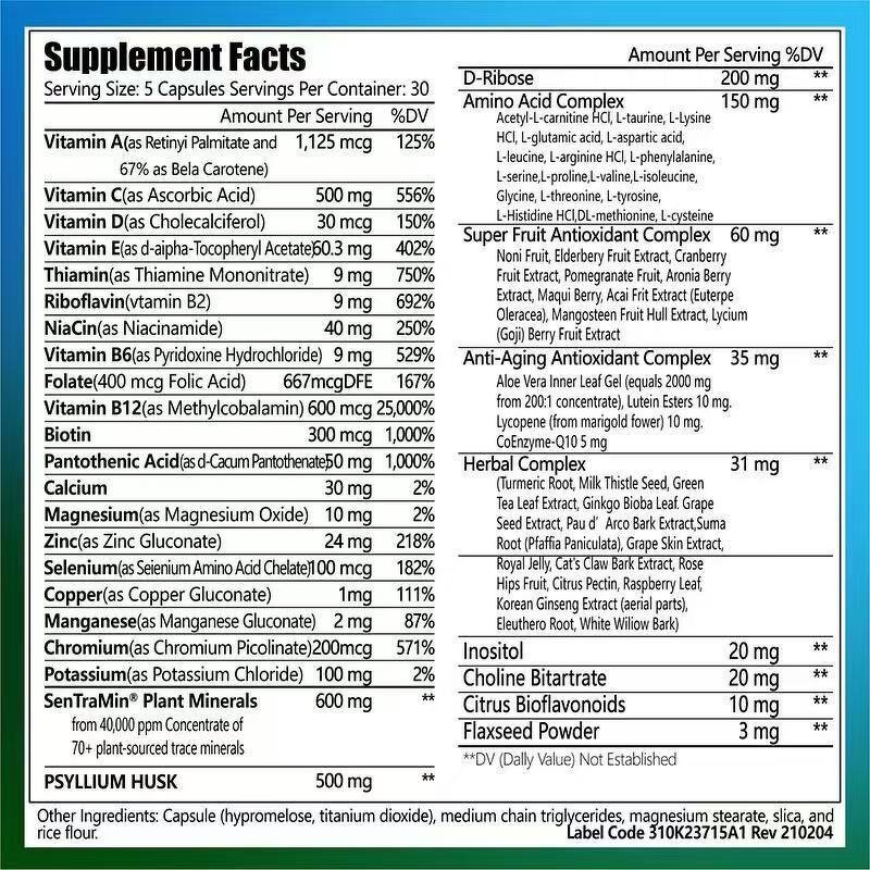 Multivitamin Capsules Manufacturer - Adult 150 Count for Immunity Wholesale