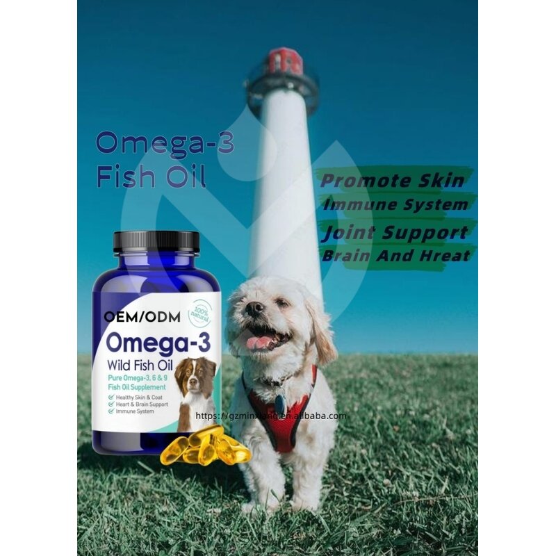 Dog Fish Oil Capsules - Manufacturer Omega-3 Immune Skin Coat Pet Health Care