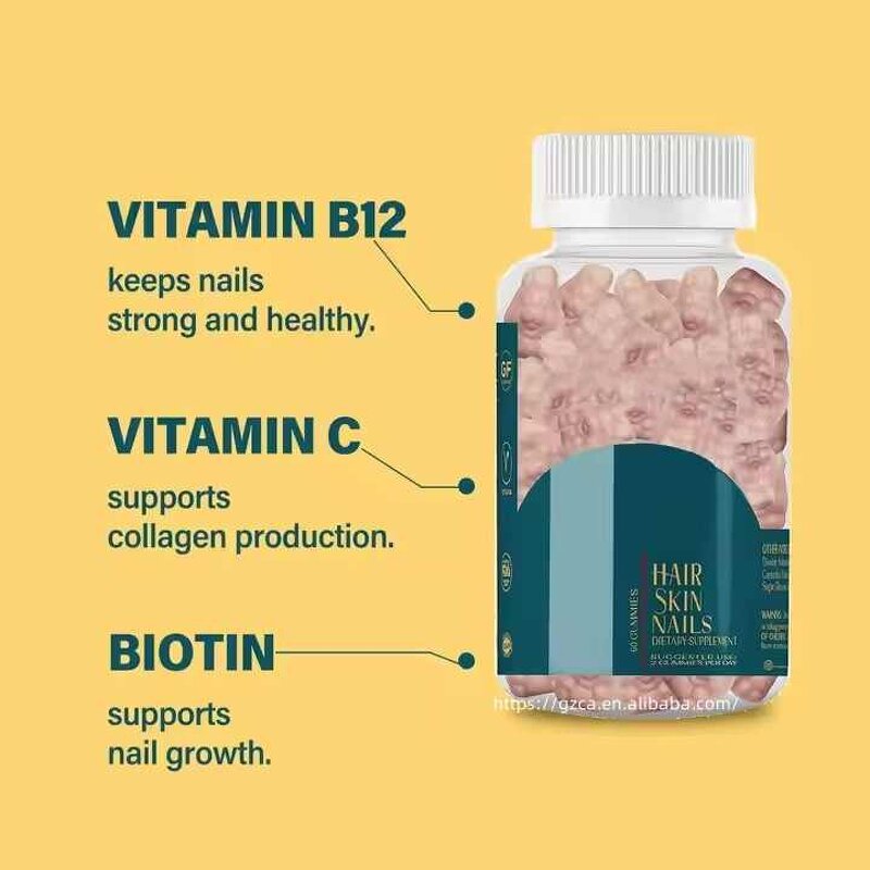 Biotin Gummy Candy - Manufacturer Vegan Hair Skin Nails Growth Healthy Skin