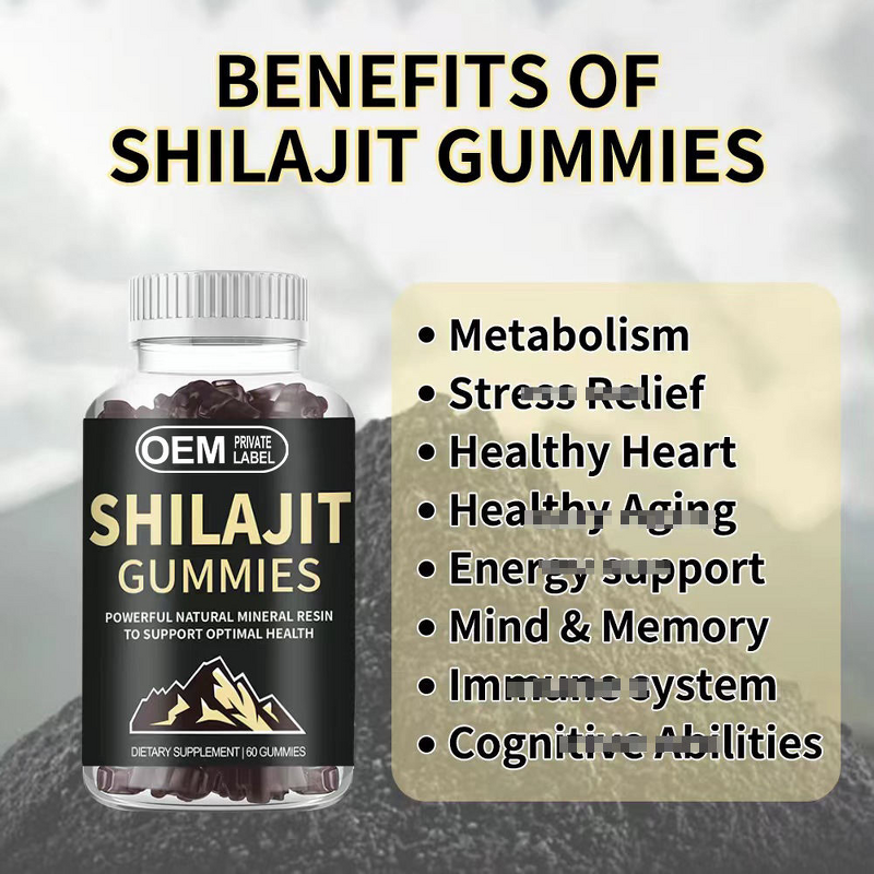 Shilajit Gummies - Manufacturer Custom 5 in 1 Chaga Ashwagandha Vitamins