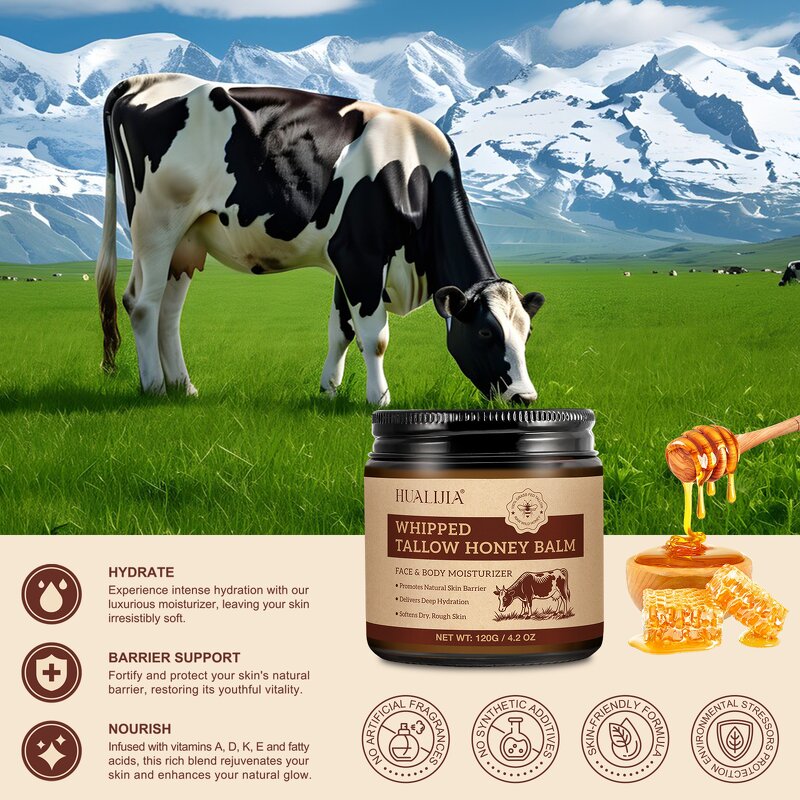 Tallow Honey Cream - Manufacturer 120g Natural Private Label Face Body Moisturizer