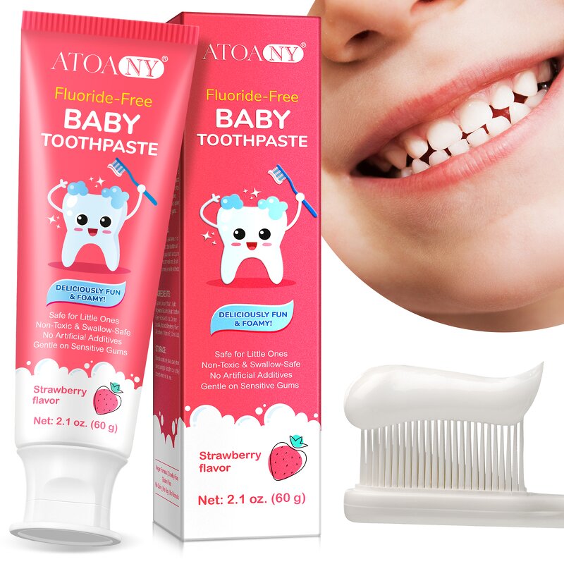 Baby Toothpaste - Manufacturer 60g Fluoride-Free Herbal Strawberry Enamel Care