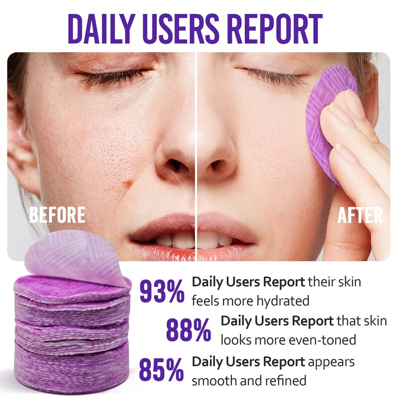 Onion Toner Pads - Manufacturer 60Pcs Alcohol-Free Glow Brighten Hydrating Facial