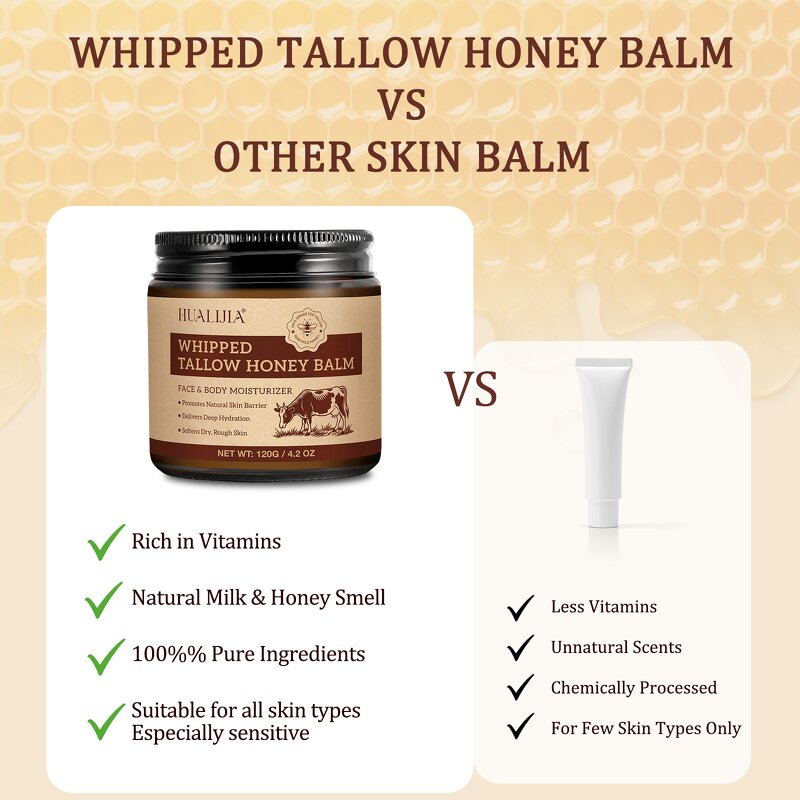 Tallow Honey Cream - Manufacturer 120g Natural Private Label Face Body Moisturizer