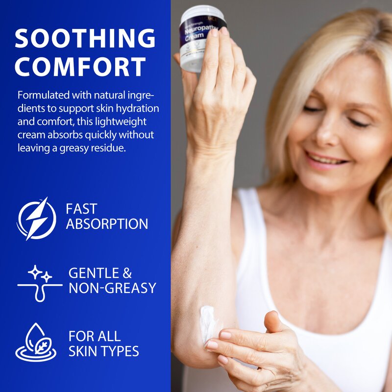 Neuropathy Cream - Manufacturer Private Label 120g Natural Pain Relief Feet Hands