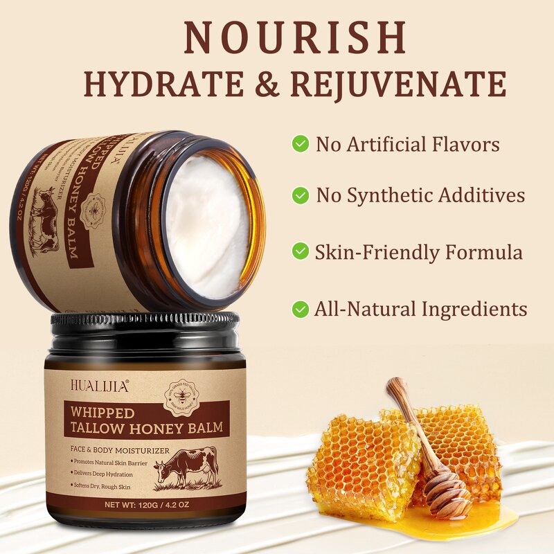 Tallow Honey Cream - Manufacturer 120g Natural Private Label Face Body Moisturizer