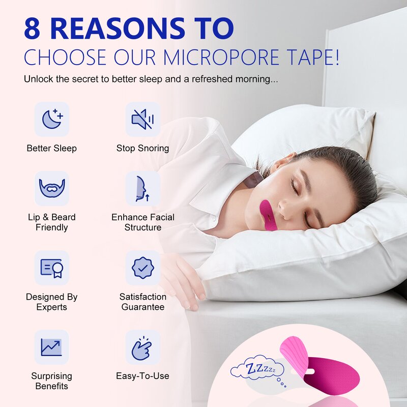 Mouth Tape - Manufacturer 50Pcs Lip Shape Hypoallergenic Anti Snoring