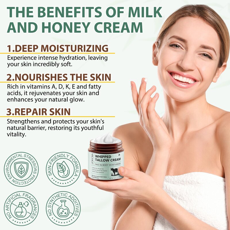 Tallow Moisturizer - Manufacturer Private Label 120g Organic Whipped Face Body