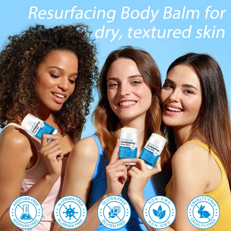 AHA BHA Body Stick - Manufacturer Private Label 75g 7% AHA 0.5% BHA Rough Areas