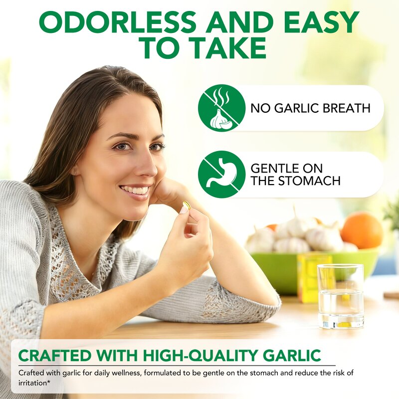 Garlic Extract Capsules - Manufacturer Private Label 300Softgels Gluten-Free Immune