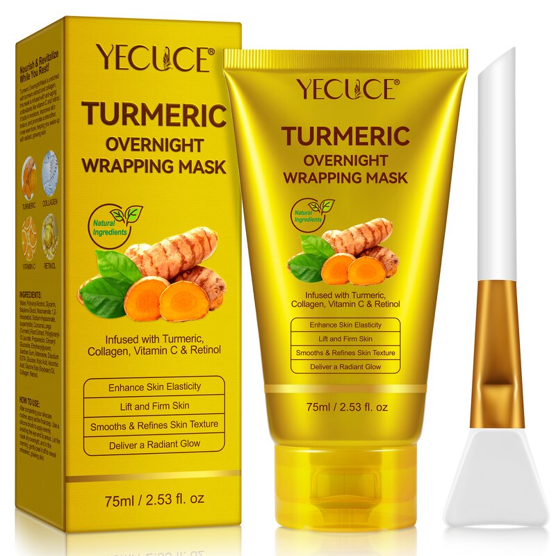 Collagen Mask - Manufacturer Private Label Turmeric Overnight Peel Off Hydrating