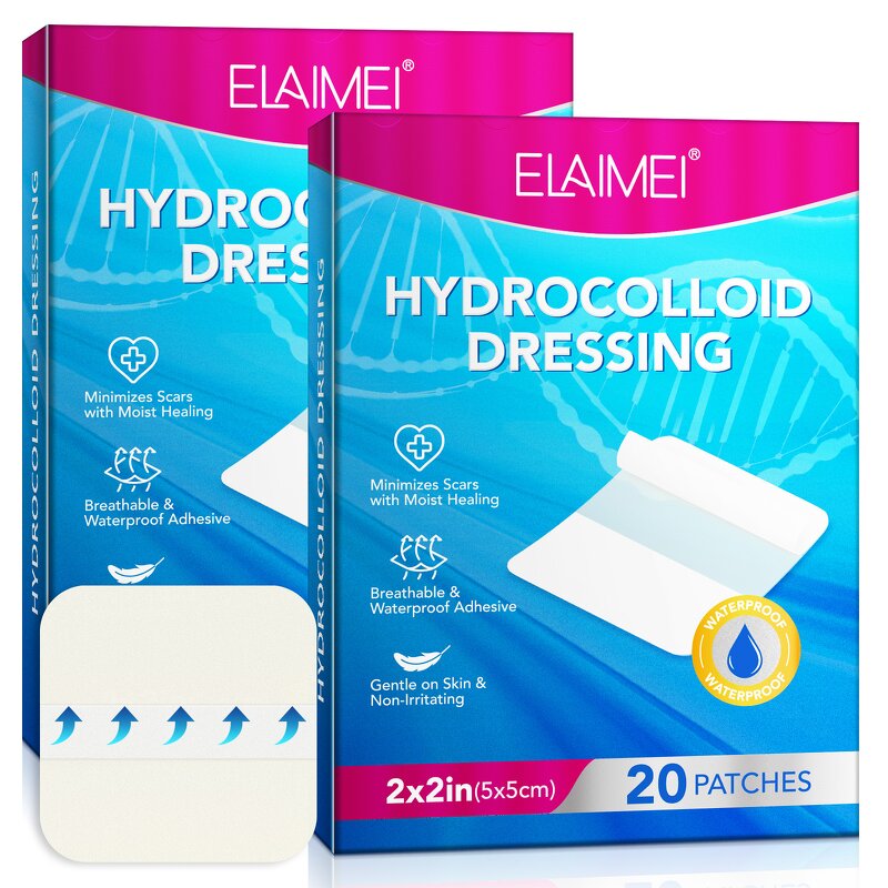 Wound Healing Patch - Manufacturer 20Pcs 2in*2in Waterproof Hydrocolloid