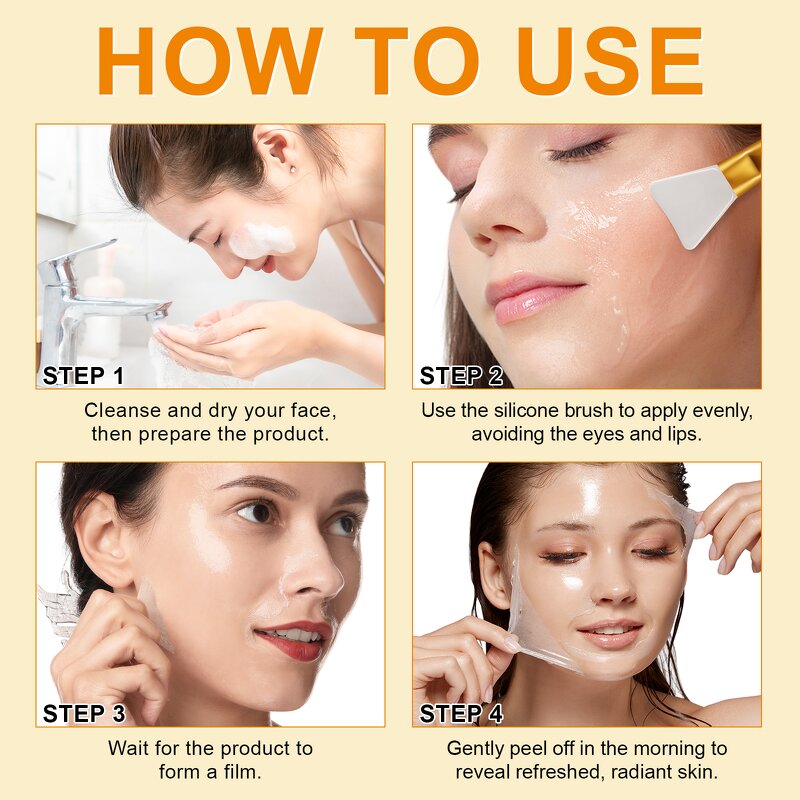 Collagen Mask - Manufacturer Private Label Turmeric Overnight Peel Off Hydrating