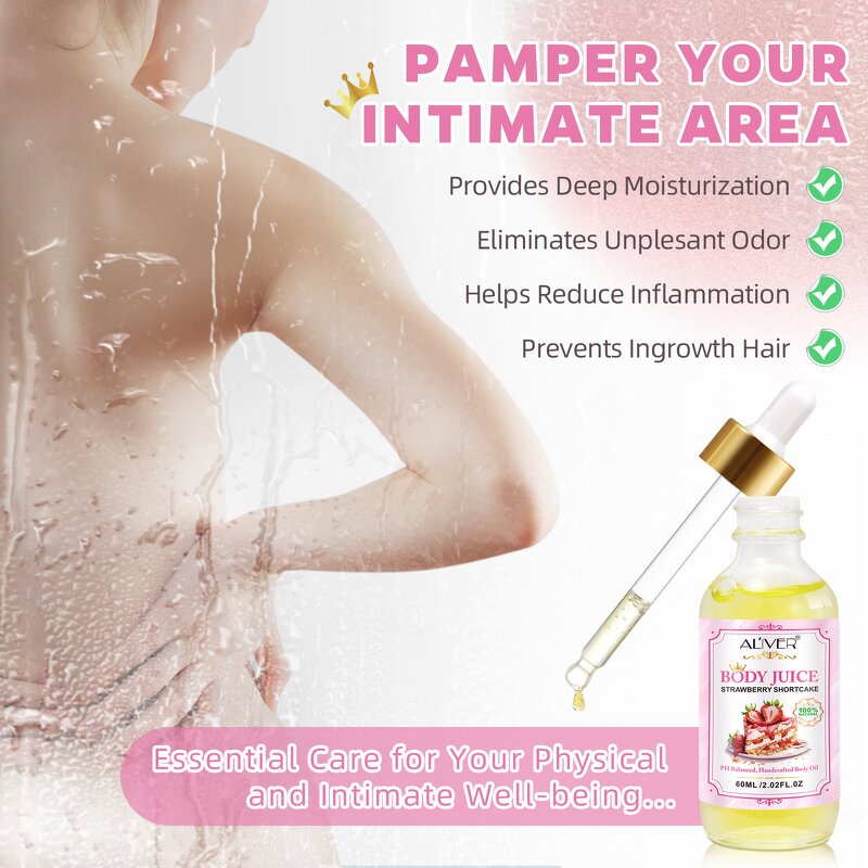 Body Juice Oil - Manufacturer Peach Strawberry Brightening Private Area Moisturize