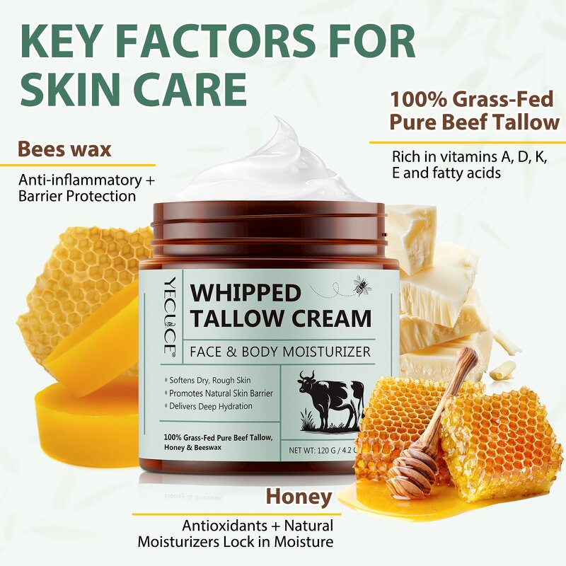 Tallow Moisturizer - Manufacturer Private Label 120g Organic Whipped Face Body