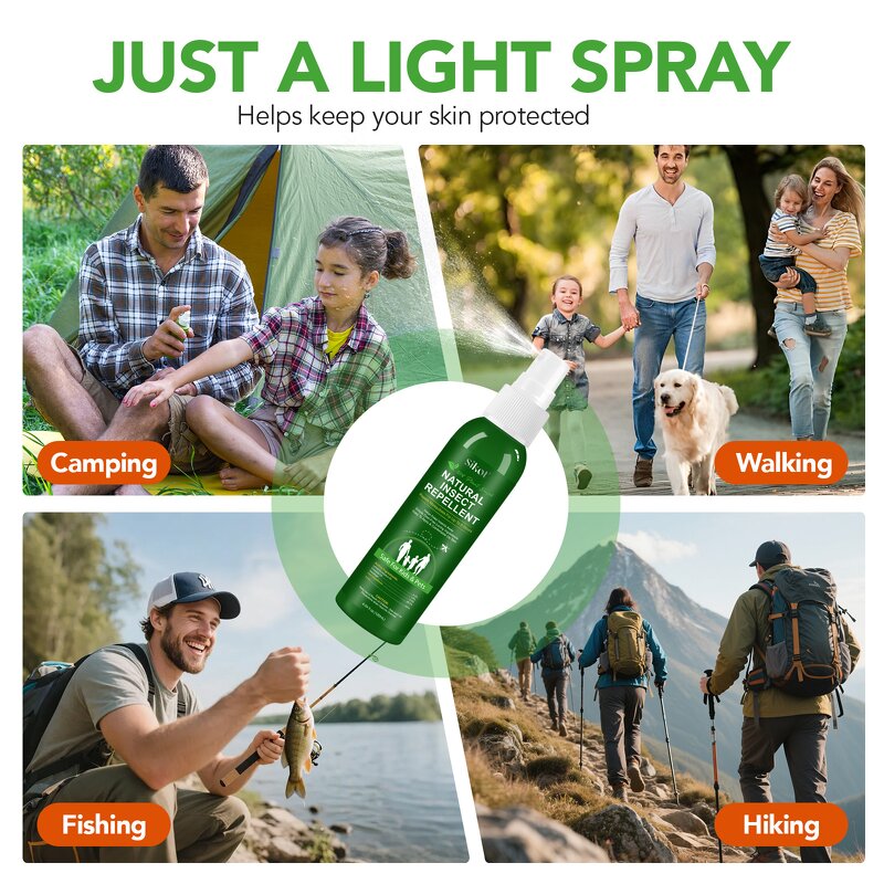 Mosquito Repellent - Manufacturer Private Label 120ml DEET-Free Camping Hiking