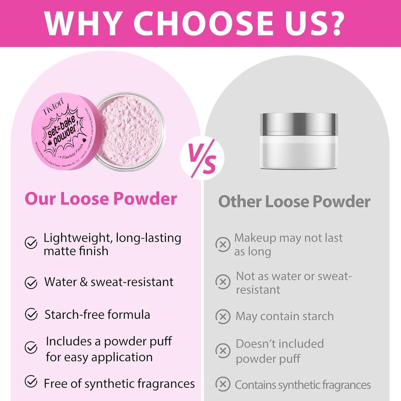 Setting Powder - Manufacturer 3 Colors Lightweight Natural Loose Face Powder
