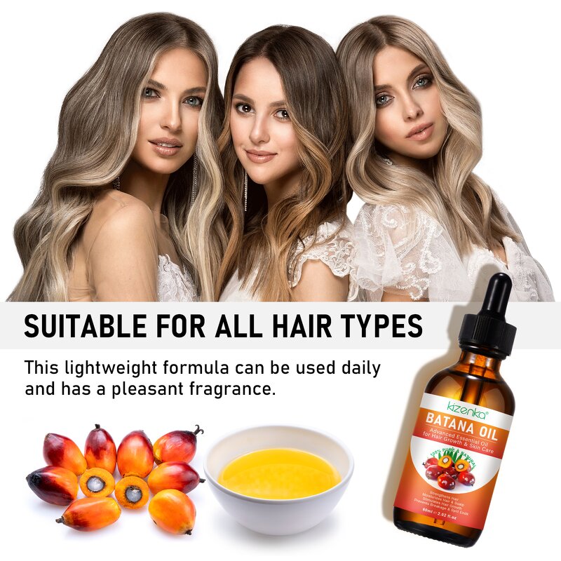 Batana Essential Oil - Manufacturer 60ml Private Label Anti Loss Hair Regrowth