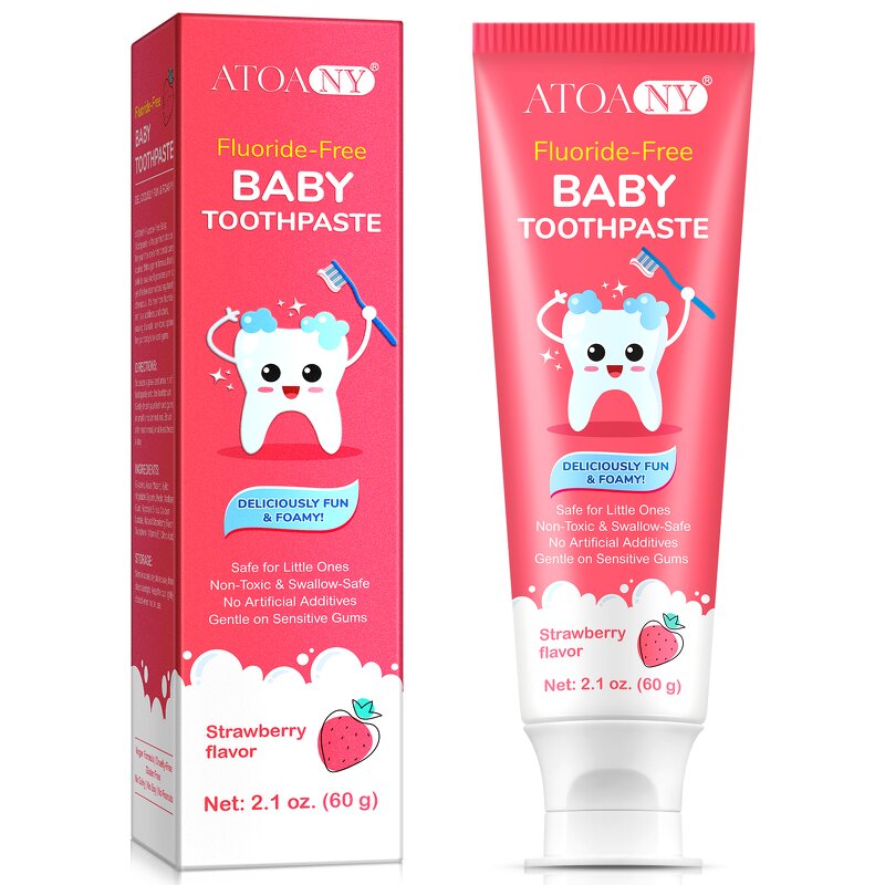 Baby Toothpaste - Manufacturer 60g Fluoride-Free Herbal Strawberry Enamel Care