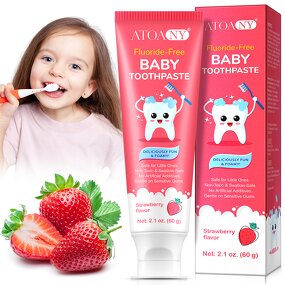 Baby Toothpaste - Manufacturer 60g Fluoride-Free Herbal Strawberry Enamel Care