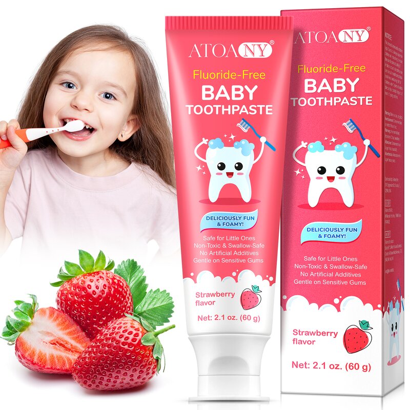 Baby Toothpaste - Manufacturer 60g Fluoride-Free Herbal Strawberry Enamel Care