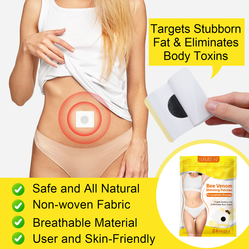Bee Venom Patches - Manufacturer 24Pcs Wholesale Belly Fat Loss Toxins Eliminate