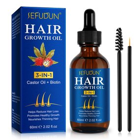 Hair Growth Oil - Manufacturer 60ml Private Label Castor Oil Biotin Anti Loss