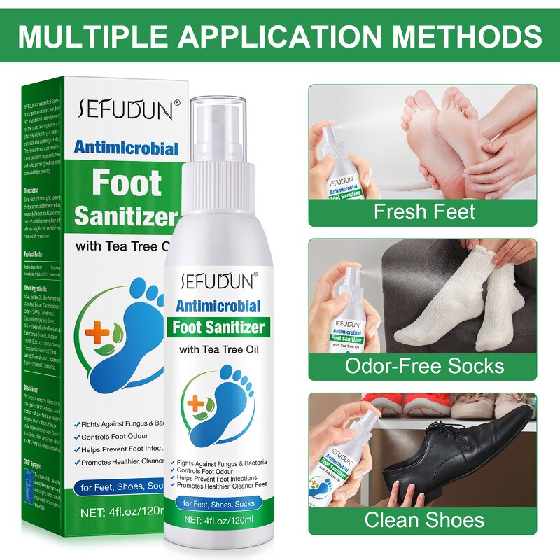 Foot Deodorant - Manufacturer 120ml Tea Tree Oil Antimicrobial Feet Shoes