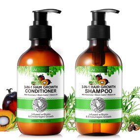 Hair Growth Shampoo - Manufacturer 300ml Rosemary Castor Batana 3 in 1 Strengthen