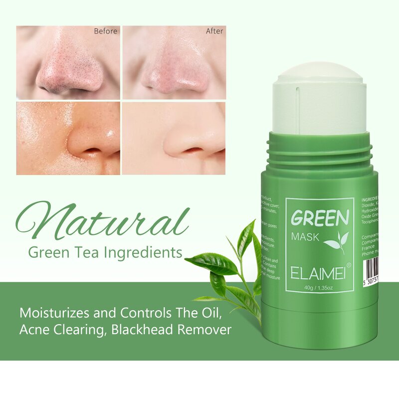 Green Tea Mask Stick - Manufacturer Natural Organic Pore Cleansing Blackheads