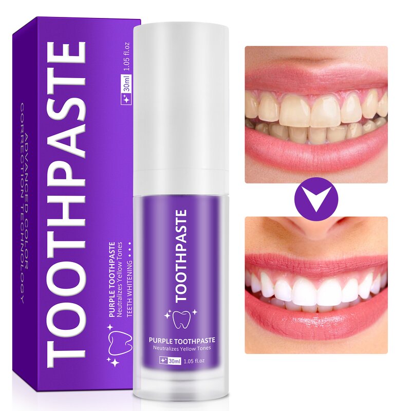 Purple Toothpaste - Manufacturer 30ml Foam Color Corrector Stains Removal