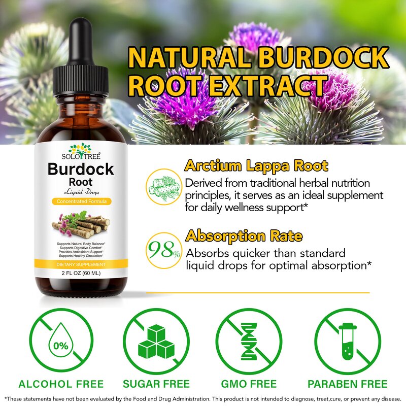 Burdock Root Drops - Manufacturer Private Label 60ml Non-GMO Digestive Wellness