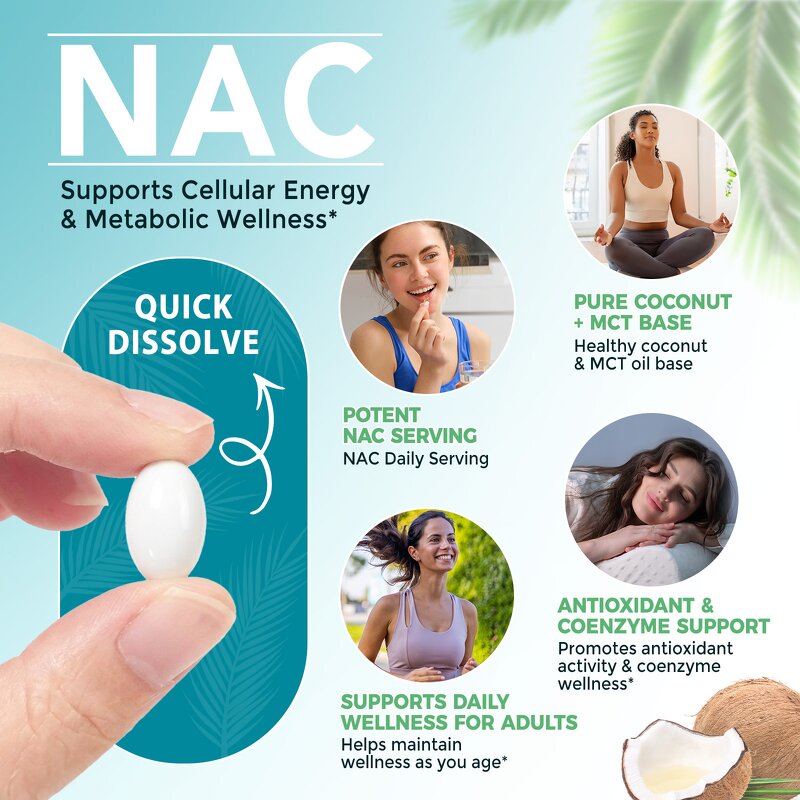 NAC Capsules - Manufacturer 600mg 300Softgels N-acetyl Cysteine NAD Antioxidant