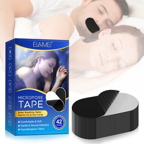 Mouth Tape - Manufacturer 42Pcs Ellipse Micropore Better Breathing Anti Snoring
