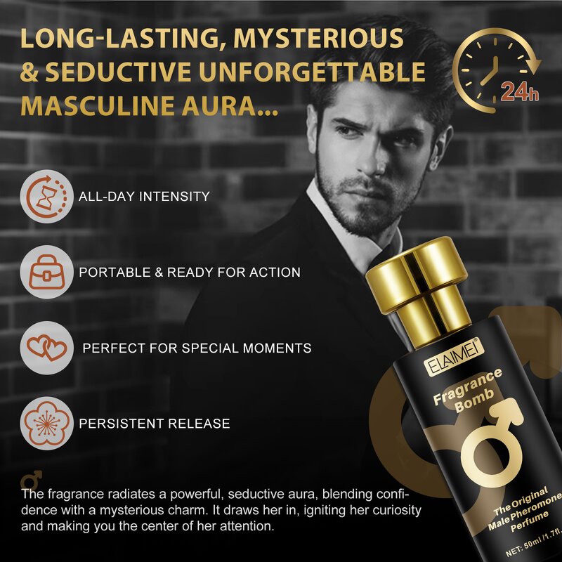 Pheromone Perfume - Manufacturer 50ml Male Long Lasting Aphrodisiac Spray