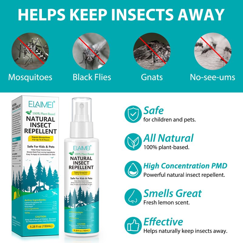 Mosquito Repellent - Manufacturer 150ml DEET-Free Natural Private Label Kid Safe