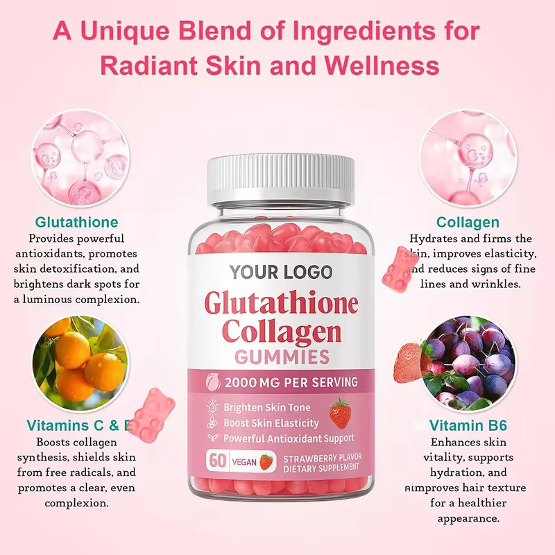 L-Glutathione Gummies Manufacturer - Best OEM for Whitening Collagen Support