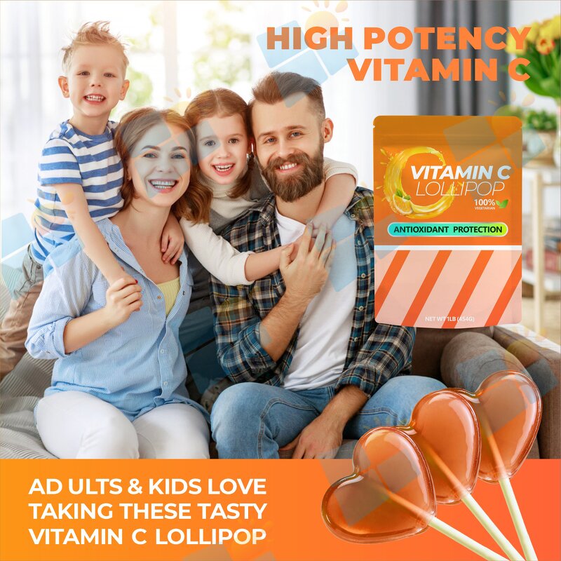 Vitamin C Lollipop - Manufacturer OEM Vegan Immune Health Adult Kids Supplement